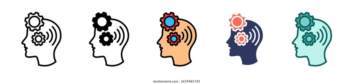 Listening Skills Icon multiple Vector Illustration