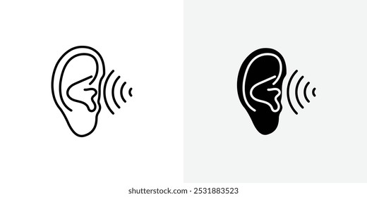 Listening vecor icon set. Stock vector illustrator. EPS 10