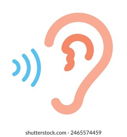 Listening  Vector Flat Icon design