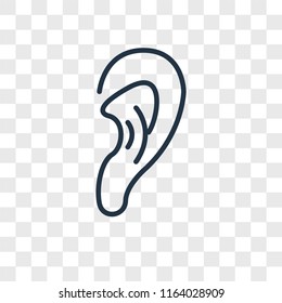 Listening vector icon isolated on transparent background, Listening logo concept