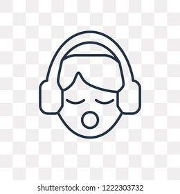 Listening vector outline icon isolated on transparent background, high quality linear Listening transparency concept can be used web and mobile