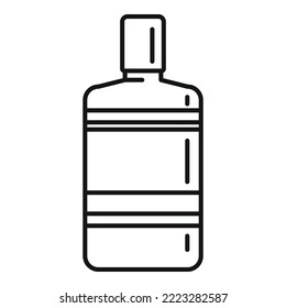 Listerine mouthwash icon outline vector. Wash mouth. Mint fresh