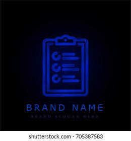Listing blue chromium metallic logo