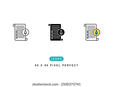 Listing Icon. Coin Market List Pictogram Graphic Illustration. Isolated Simple Line Icon For Infographic, App and Web Button.