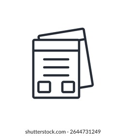 listing icon. vector.Editable stroke.linear style sign for use web design,logo.Symbol illustration.