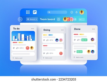 List-making application. Platform for tracking work tasks. Statuses To Do, Doing, Done. Task boards with different colums. Task tracker manager 