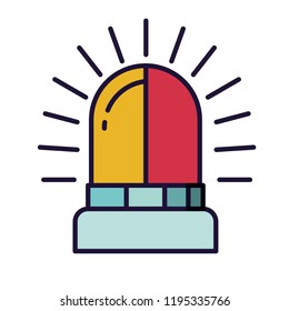 lit alarm isolated icon