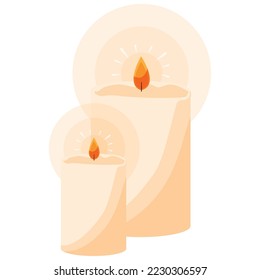 lit candle icon vector image with white background