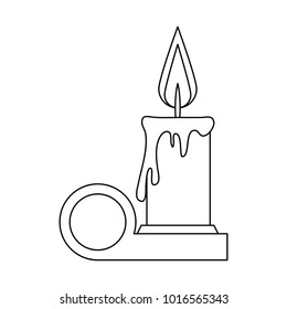Lit candle symbol