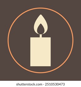Lit Candle trendy icon respectable abstract vector illustration colorful artwork beautiful design.eps