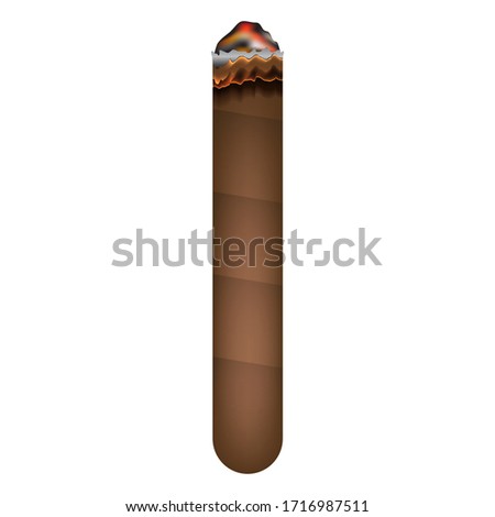 lit cigar in full color