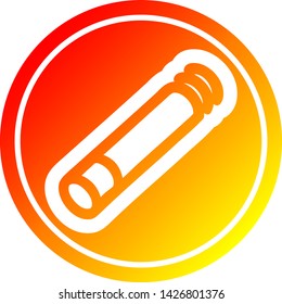 lit cigarette circular icon with warm gradient finish
