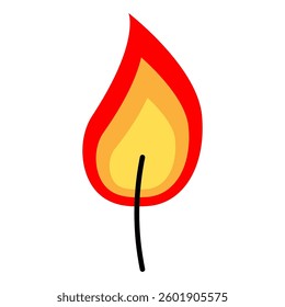 lit cladle fire flame vector