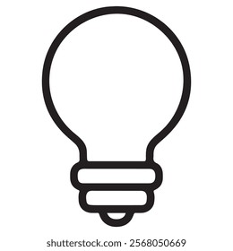 Lit Electric Light bulb illustration Isolated On White Background - Vector
