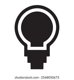 Lit Electric Light bulb illustration Isolated On White Background - Vector
