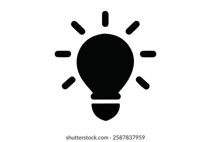 Lit Electric Light bulb illustration Isolated On White Background - Vector
