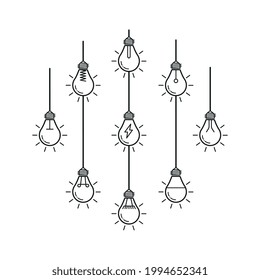 Lámparas de luz cuelgan del techo.