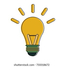 lit lightbulb icon image 