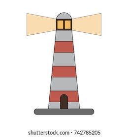 lit lighthouse icon image 