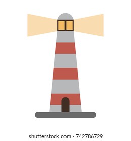 lit lighthouse icon image 