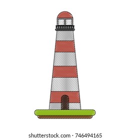 lit lighthouse icon image