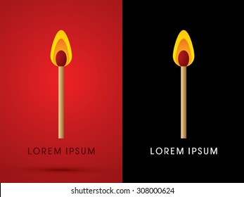 Lit Match ,graphic Vector