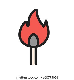 Lit Matchstick