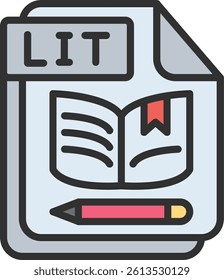 LIT Outline Filled Style Icon