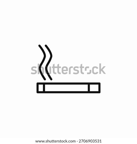 lit smoking cigarette icon sign vector