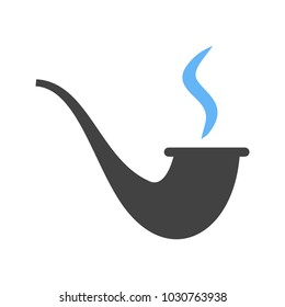 Lit Smoking Pipe