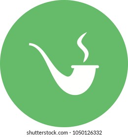 Lit Smoking Pipe