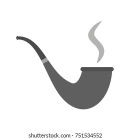 Lit Smoking Pipe