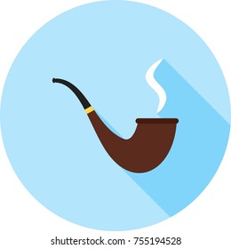 Lit Smoking Pipe