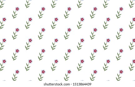 Lite Blue Daisy Flower Pattern Background