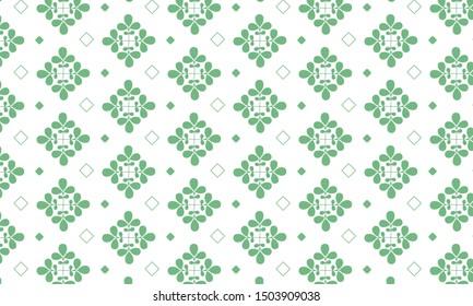 Lite Green Heliotrope Levaes Square Pattern Background