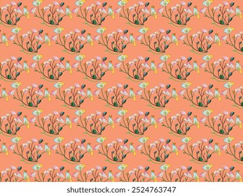 Design de fundo sem emenda floral rosa lite