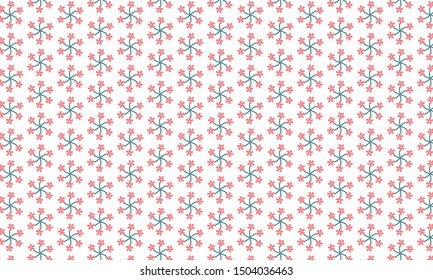 Lite Red Chives Flowers Circle Pattern Background