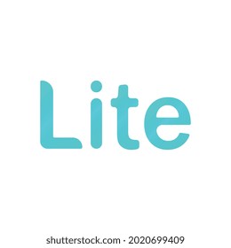 Lite, text design. Vector calligraphy. Typography poster. Unique font.