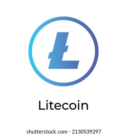 Litecoin Cryptocurrency coin icon. LTC coin symbol. Cryptocurrency vector icon. Flat Vector illustration - Vector