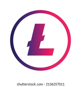 Litecoin Cryptocurrency coin icon. LTC coin symbol. Cryptocurrency vector icon. Flat Vector illustration - Vector