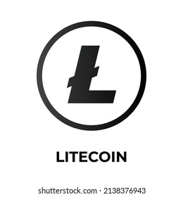 Litecoin Cryptocurrency coin icon. LTC coin symbol. Cryptocurrency vector icon. Flat Vector illustration - Vector