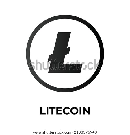 Litecoin Cryptocurrency coin icon. LTC coin symbol. Cryptocurrency vector icon. Flat Vector illustration - Vector