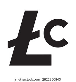 Litecoin cryptocurrency currency symbol icon with litecoin, cryptocurrency