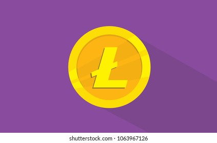 litecoin cryptocurrency technology icon logo isolated flat style