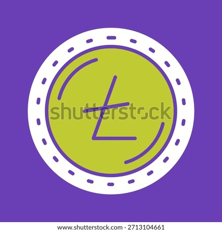 Litecoin Currency Creative Vector Graphic Icon