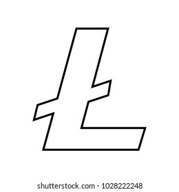 Litecoin currency symbol icon. Vector