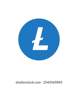 Litecoin flat design icon logo