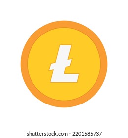 Icono de litro para dinero de internet. Símbolo de la moneda de Litecoin. Para usar en proyectos web o aplicaciones móviles. ilustración vectorial eps10.