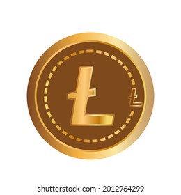 litecoin flat vector.suitable for many things