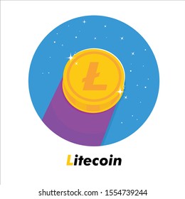 Litecoin Icon Design Illustration .